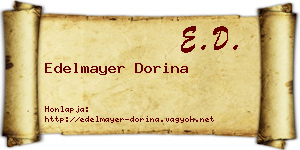 Edelmayer Dorina névjegykártya